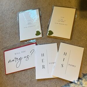 Wedding Card Set with Vows and Proposal Cards